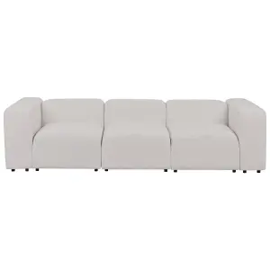 3 Seater Modular Boucle Sofa Light Grey FALSTERBO