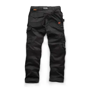 Scruffs Trade Work Trousers With Holster Pockets Black - Size 38R