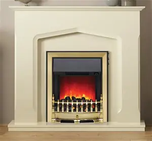 Fazer Inset Electric Fire Flare Finish: Brass