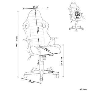 Office Chair Faux Leather Brown SUPREME