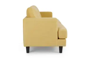 Dale 3 Seater Sofa, Mustard Linen Fabric