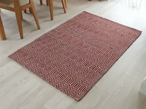 Geometric Handmade Modern Easy to clean Rug for Dining Room Bed Room and Living Room-100cm X 150cm