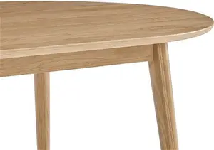 DUSK Heidi Solid Oak Oval 6-8 Seater Dining Table - Natural