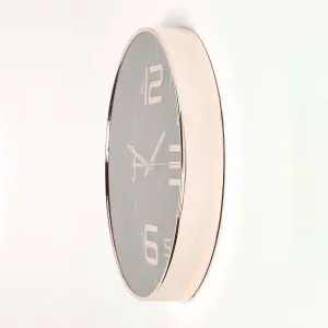 Homescapes Black & Rose Gold Wall Clock