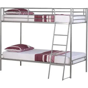 Dore Single (3') Futon Bunk Bunk Bed Silver