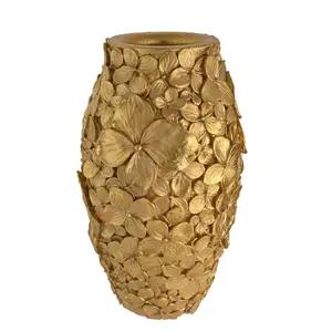 Hestia Gold Textured Flower Vase