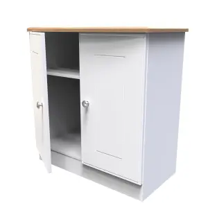 Albert 2 Door Cabinet in White Ash & Oak (Ready Assembled)