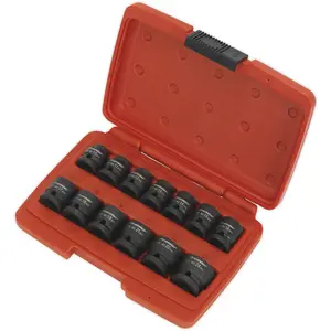 13-Piece Low Profile WallDrive Impact Socket Set - 1/2" Drive in Chromoly Steel