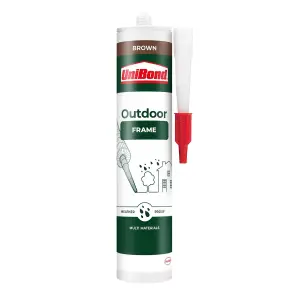 UniBond Durable Weatherproof Sealant Frame Cartridge Brown, 384g