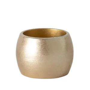 Metallic Napkin Rings - Gold - 4.5cm - Pack of 6 - Decorative Napkin Holder by Harbour Housewares