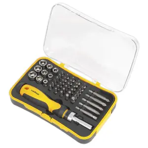 Sealey Socket & Bit Set 45pc Ratchet Screwdriver S0979