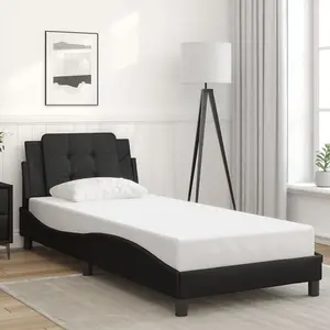 Berkfield Bed Frame without Mattress Black 90x200 cm Faux Leather