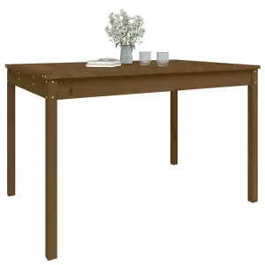 Berkfield Garden Table Honey Brown 121x82.5x76 cm Solid Wood Pine