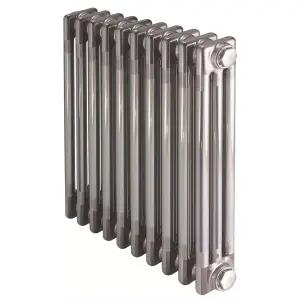 Acova Raw metal 3 Column Radiator, (W)1226mm x (H)600mm