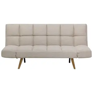 Beliani Retro Sofa Bed INGARO Beige