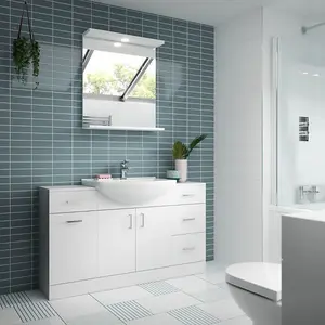 Dezine Velvare 550mm Gloss White Vanity Unit