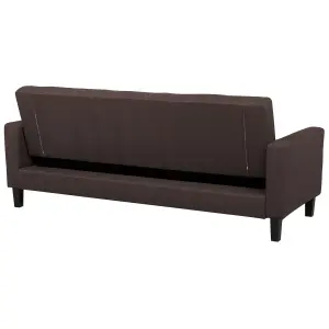 Beliani Retro Sofa Bed VEHKOO Dark Brown