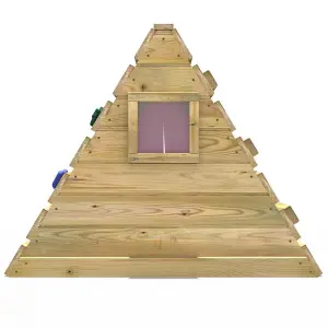 Rebo Mini Wooden Climbing Pyramid Adventure Playset - Pink