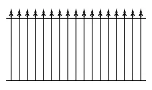 SAXA Metal Spear Top Garden Fence Panel 1830mm (6ft) GAP x 950mm High SAZP01