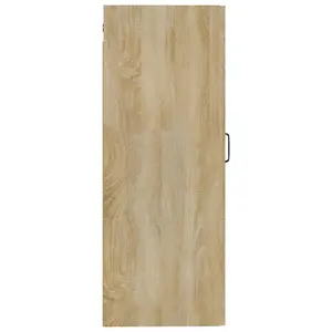 Berkfield Hanging Cabinet Sonoma Oak 35x34x90 cm Engineered Wood