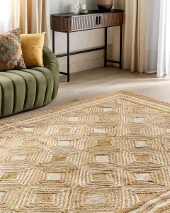 Jute Area Rug 200 x 300 cm Beige MENGEN