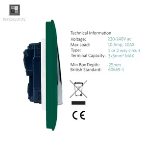 Trendiswitch DARK GREEN 2 Gang 1 or 2 way Light Switch