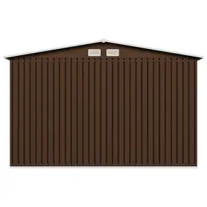 Berkfield Garden Storage Shed Brown 257x205x178 cm Steel