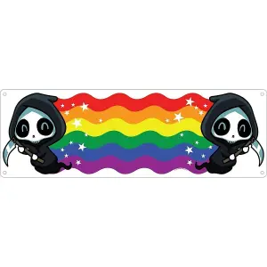 Grindstore Grim Reaper Plaque Multicoloured (One Size)