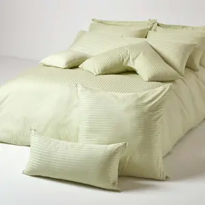 Homescapes Sage Green Egyptian Cotton Super Soft V Shaped Pillowcase 330 TC