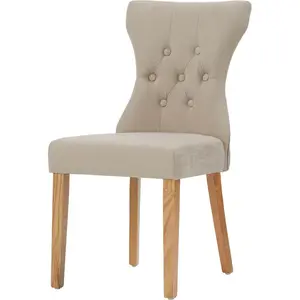 Wimbledon Upholstered Dining Chair (Set of 2) Beige