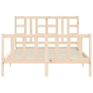 Berkfield Bed Frame with Headboard 140x200 cm Solid Wood