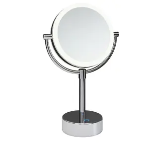 Cosmic Free-Standing Magnifying Mirror With Adjustable Led Light Chrome Essentials (LED)(X5)(3W 5V/1A) USB