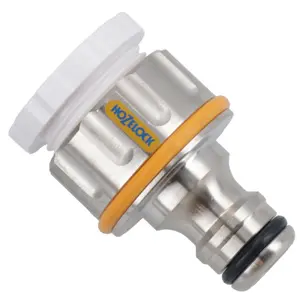 Hozelock Outdoor Garden Tap Hose Threaded Tap Connector 3/4in - 1/2in 2pc