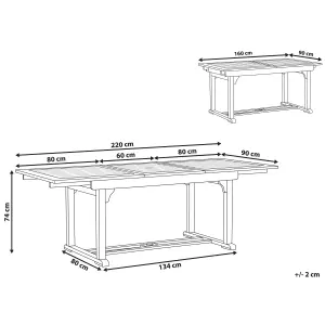 Garden Table Wood Dark Wood TOSCANA