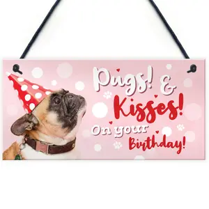 Red Ocean Dog Sign For Home Funny Gift From Pug Gift Mum Dad Birthday Gift From The Dog