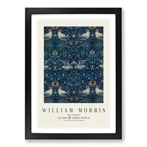 Birds Vol.3 by William Morris - Picture Frame Art Prints Black / 36cm H x 27cm W x 2cm D