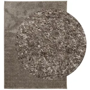 Rug ISTAN High Pile Shiny Look Grey 240x340 cm