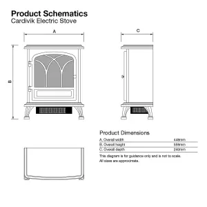 Focal Point Cardivik Cream Electric Stove (H)558mm (W)448mm