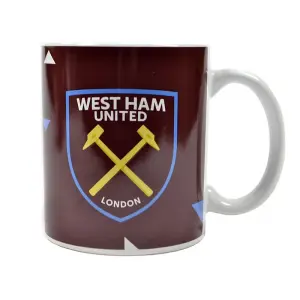 West Ham United FC Particle Mug Claret Red/White (One Size)