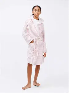 John Lewis Kids' Cord Fleece Robe, Pink