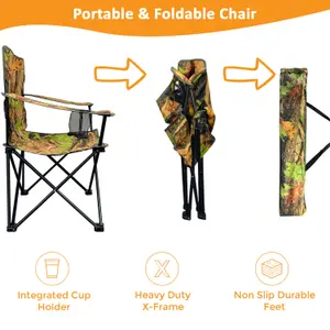 Folding Outdoor Chair Camping Garden Fishing Seat Furniture Portable Foldable uk