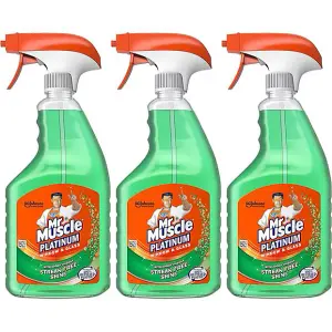 Mr Muscle Platinum Window & Glass Cleaner Trigger Spray, 750ml (Pack of 3)