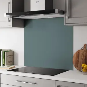 Splashwall White & Blue Aluminium Splashback, (H)800mm (W)900mm (T)4mm