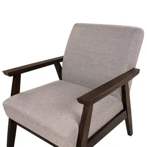 Beliani Retro Armchair ASNES Fabric Taupe