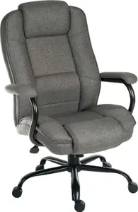 Goliath Duo Heavy Duty Executive Chair Grey Fabric rated up to 27 stone