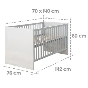 Maren Cot Bed Light grey