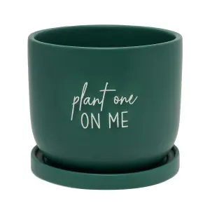 Country Living Ceramic Plant Pot - "Plant One On Me"