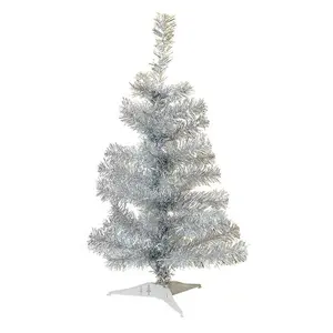 60cm Artificial Pine Christmas Tree (Set of 2) Silver