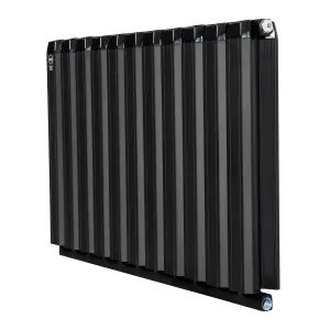 Aluminum Radiator Compatible with Heat pump. Energy Efficient. Model "Onyx" Black. 800 .500mm