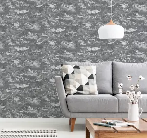 Arthouse Patina Grey/Silver Wallpaper